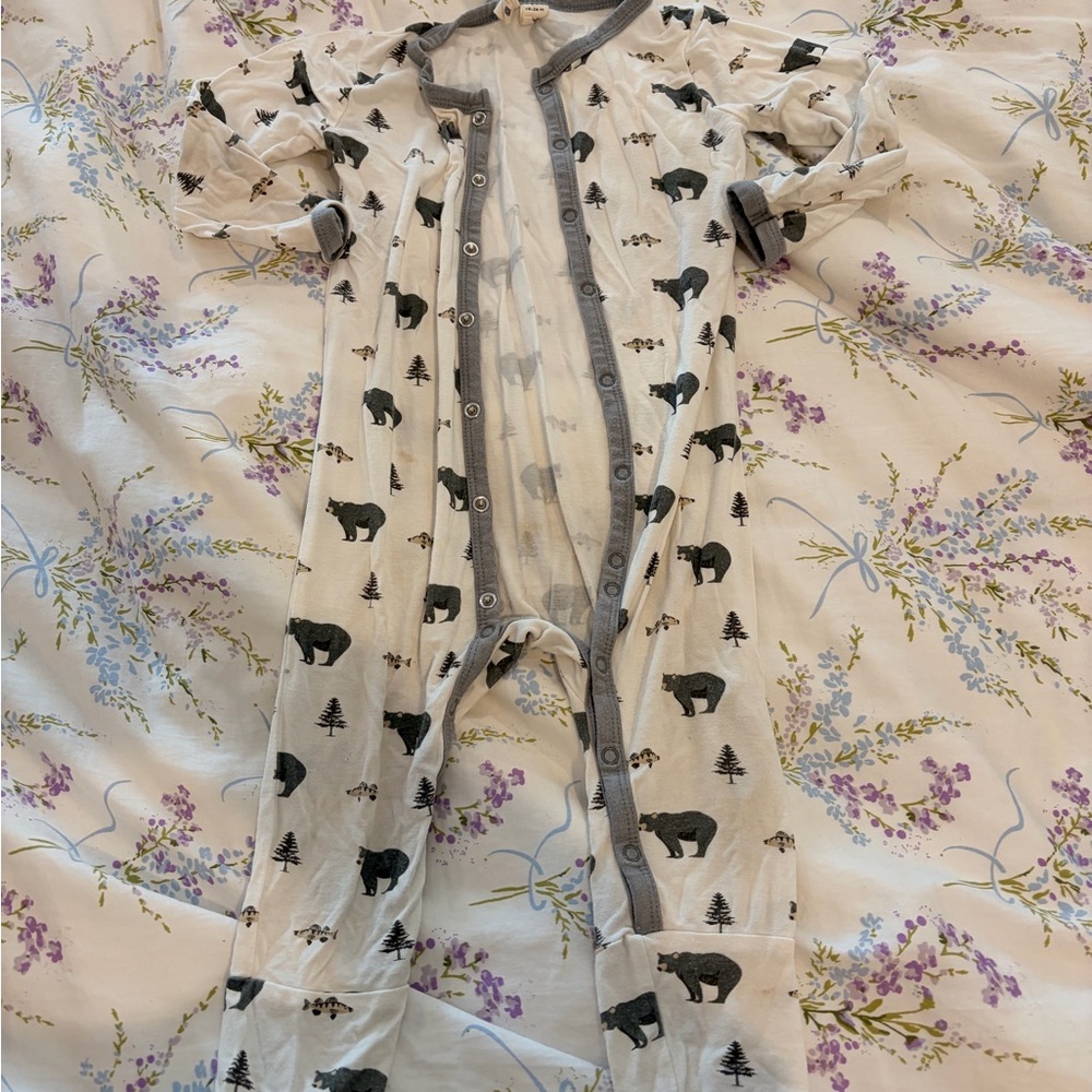 Bear Print Baby Onesie footless Kyte baby